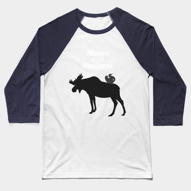 Supernatural Moose and Squirrel Baseball T-Shirt by OutlineArt